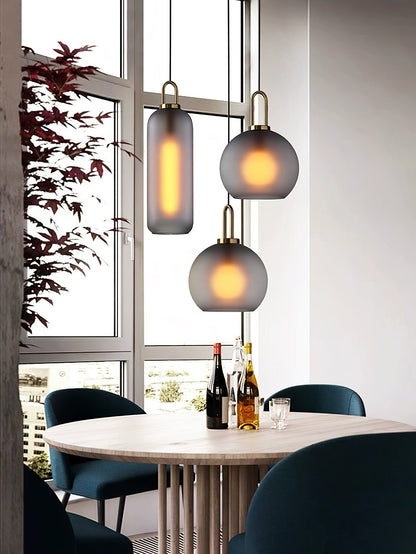 Sleek Round Glass Pendant Lighting Fixtures