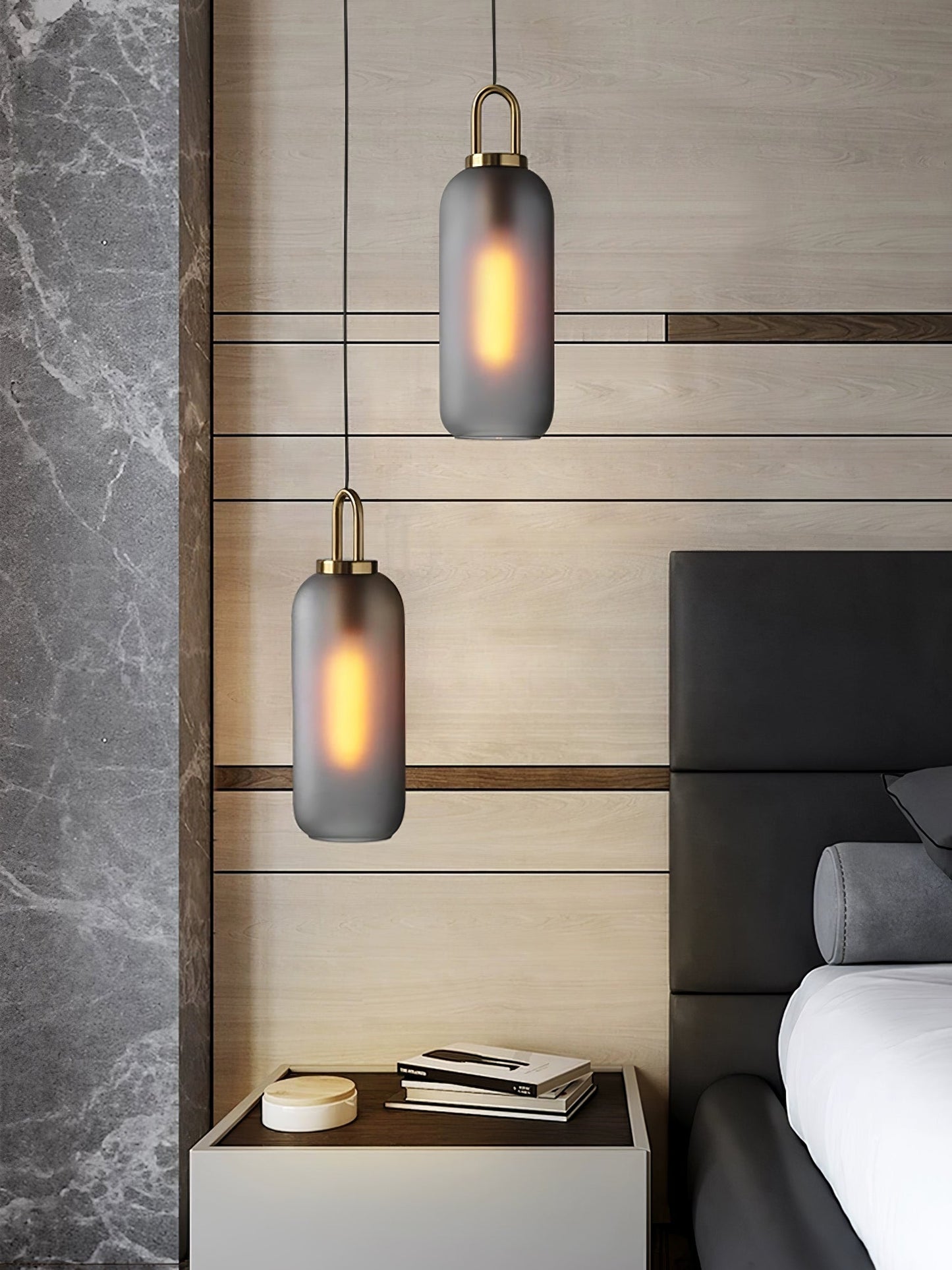 Sleek Round Glass Pendant Lighting Fixtures