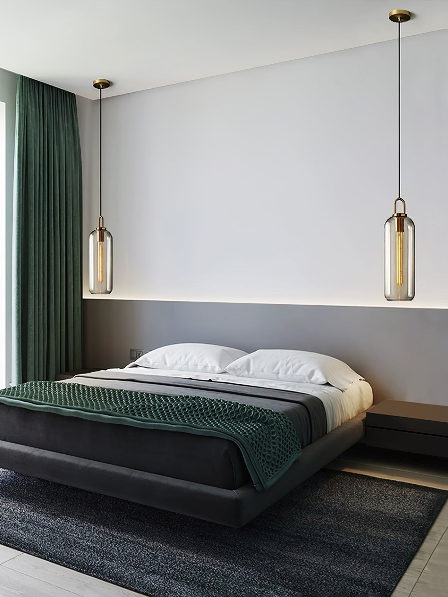 Sleek Round Glass Pendant Lighting Fixtures