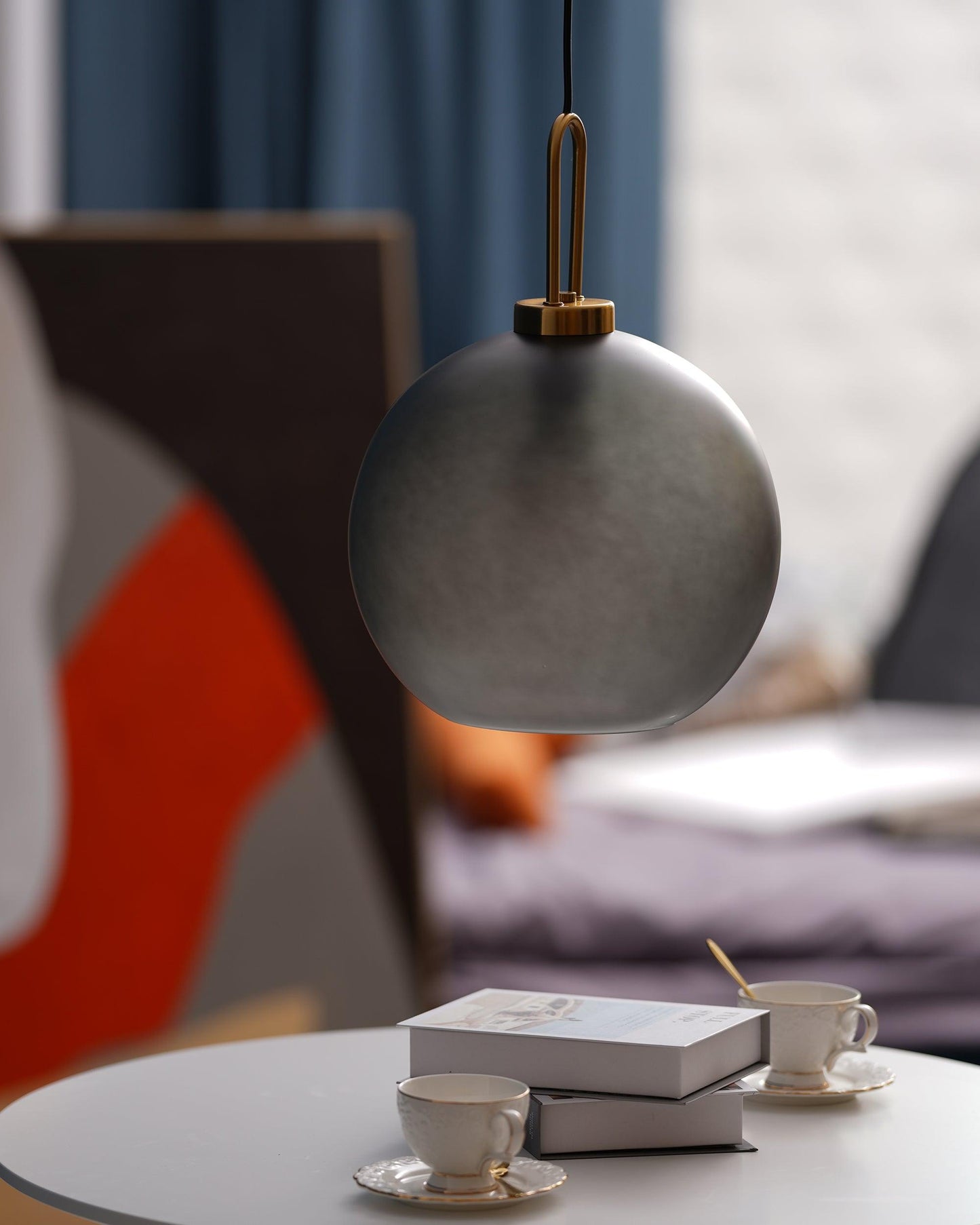 Sleek Round Glass Pendant Lighting Fixtures
