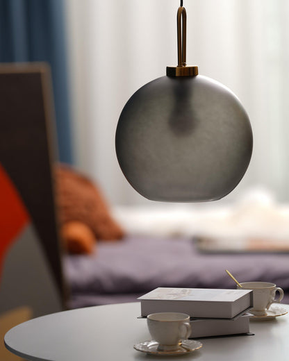 Sleek Round Glass Pendant Lighting Fixtures