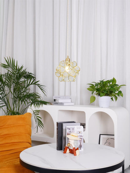 Classic Glass Pendant Lighting Fixture 1-Light