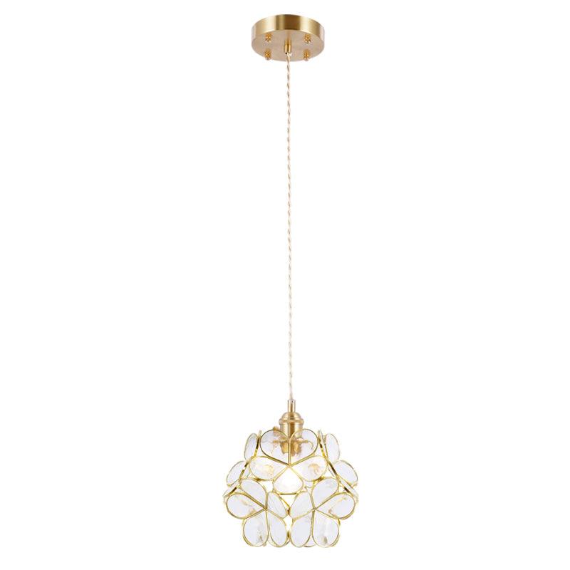 Classic Glass Pendant Lighting Fixture 1-Light