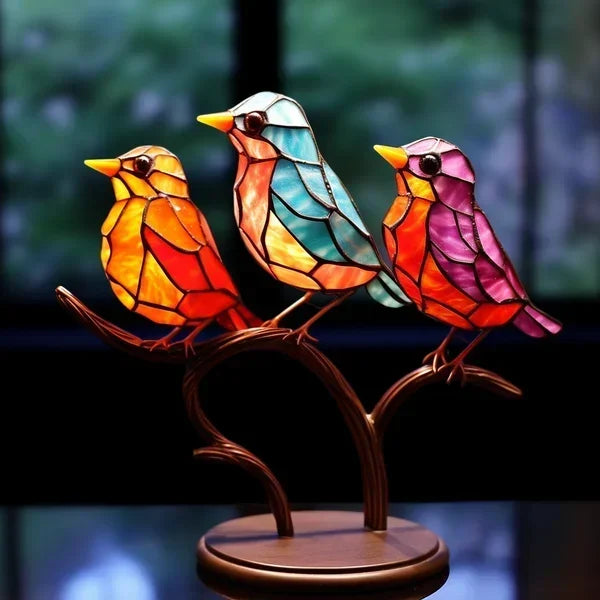 Colorful Bird Figurine Decoration