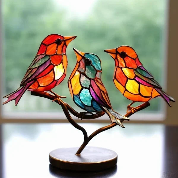 Colorful Bird Figurine Decoration