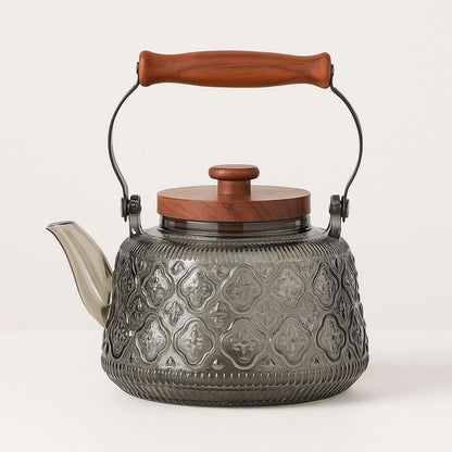 Clear Glass Teapot with Strainer - Large 1000ml Thermal Kettle