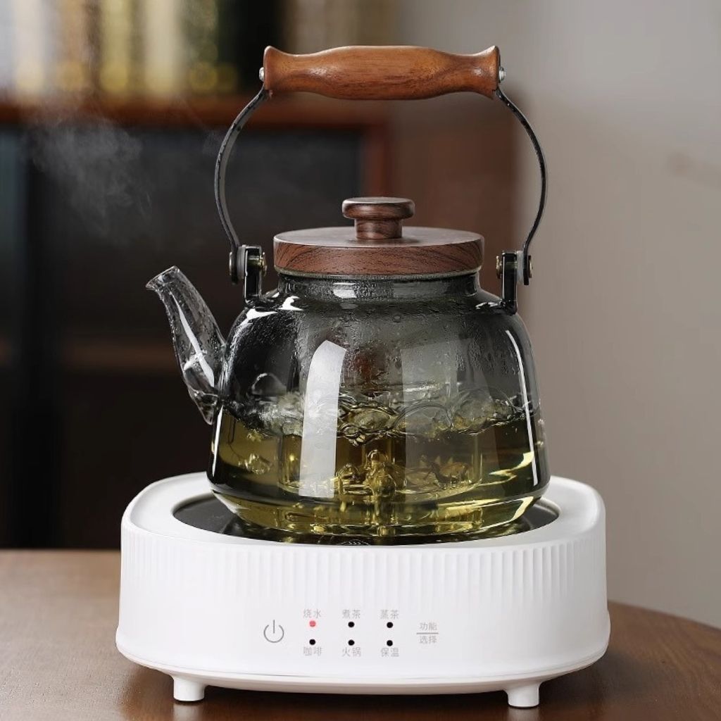 Clear Glass Teapot with Strainer - Large 1000ml Thermal Kettle