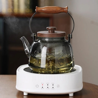 Clear Glass Teapot with Strainer - Large 1000ml Thermal Kettle