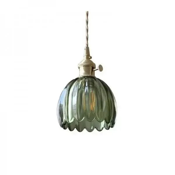 Beautiful Floral Glass Pendant Light - Fesara