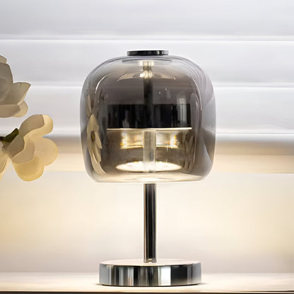 Sleek Grey USB Desk Lamp with Dimmable LED Light