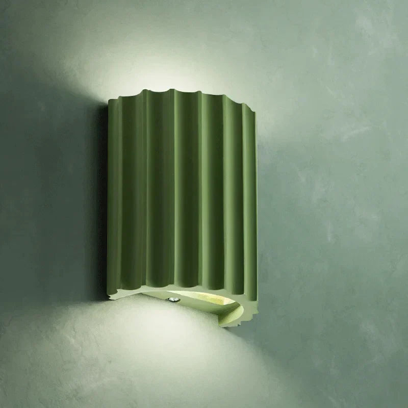 Stylish LED Wall Light with Unique Resin Decoration