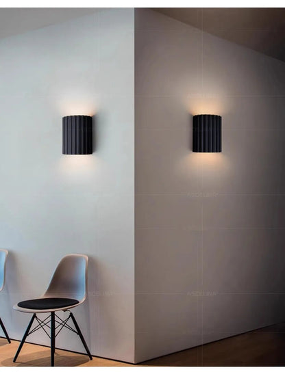 Stylish LED Wall Light with Unique Resin Decoration