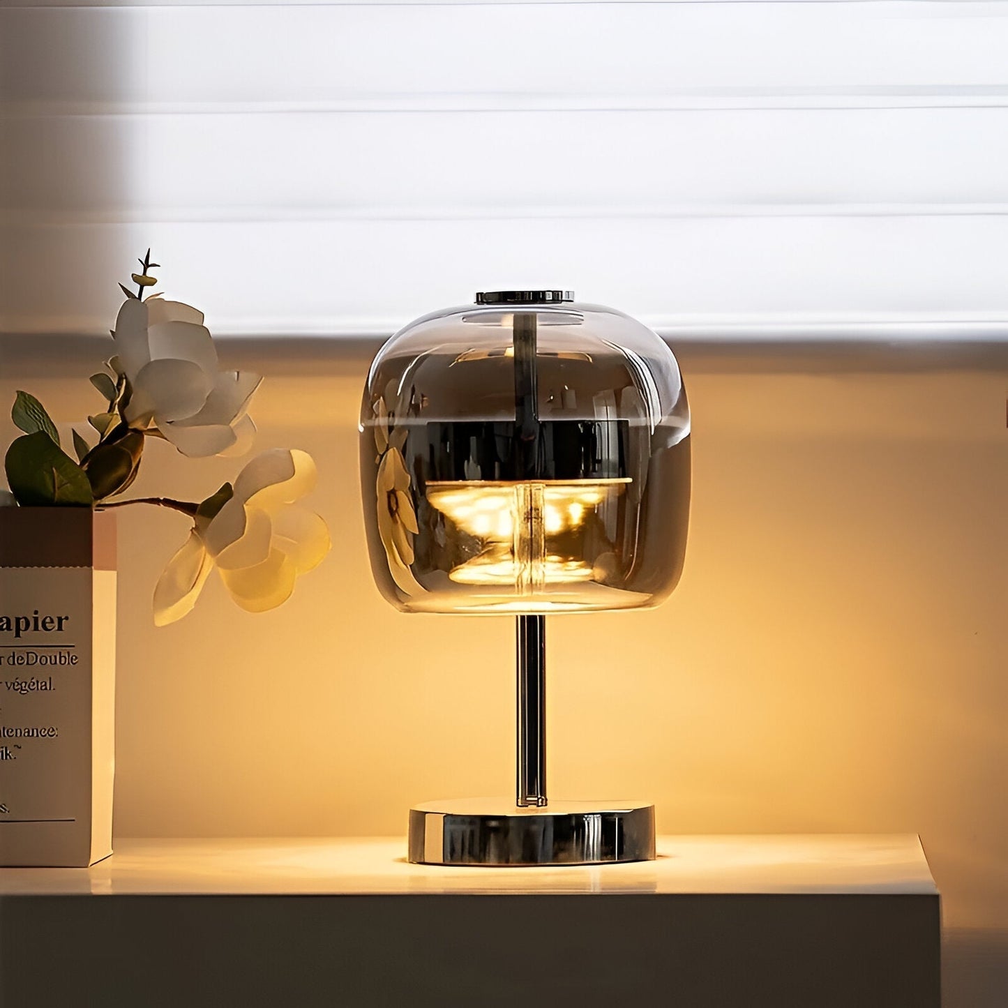 Sleek Grey USB Desk Lamp with Dimmable LED Light - Fesara