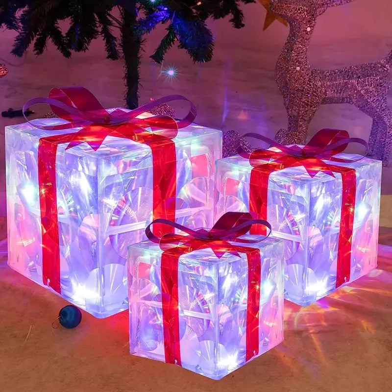 GlowBox – LED Gift Box Set for Christmas Decoration (3 Pieces) 2