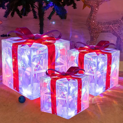 GlowBox – LED Gift Box Set for Christmas Decoration (3 Pieces) 2