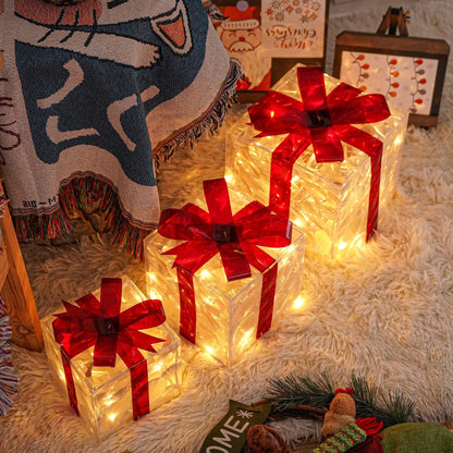 GlowBox – LED Gift Box Set for Christmas Decoration (3 Pieces) 4