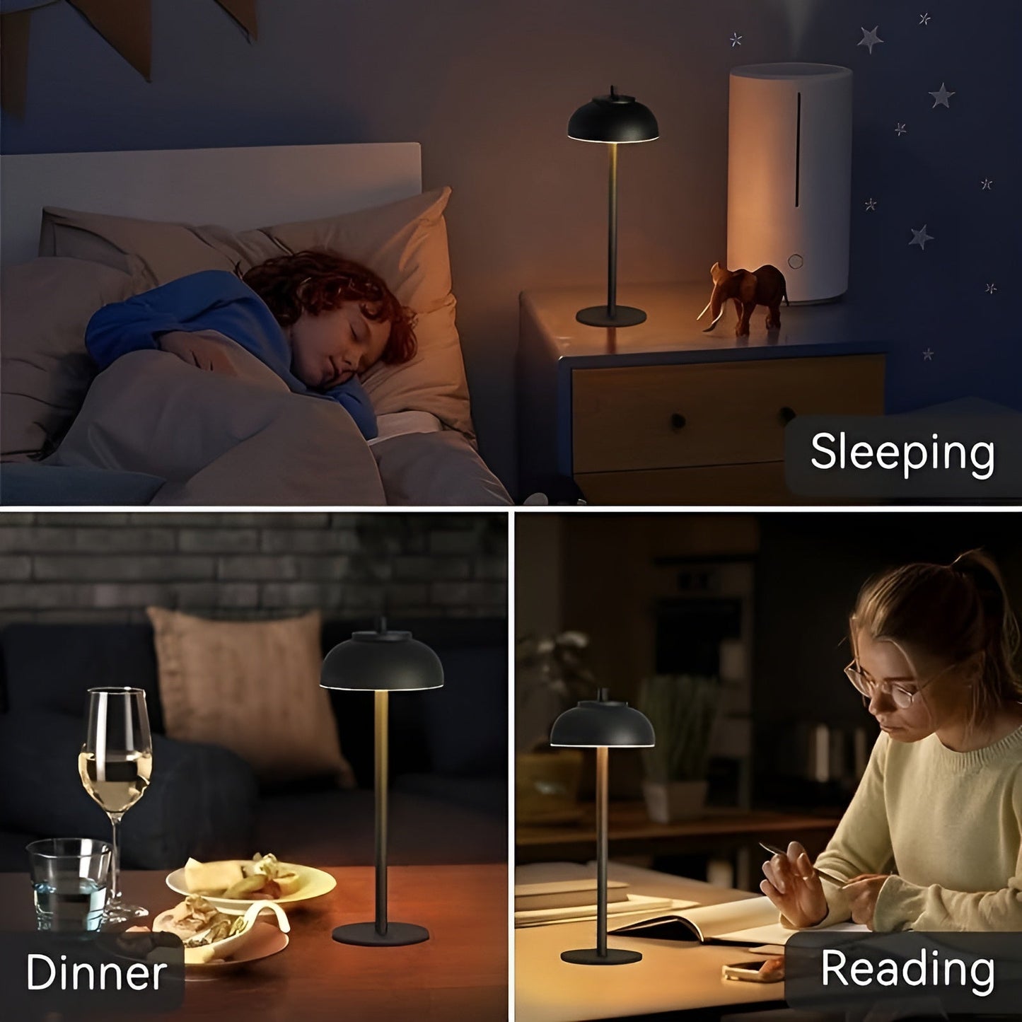 Compact Dimmable LED Desk Lamp with USB