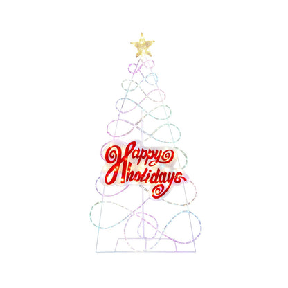 Colorful Pre-Lit Christmas Tree with LED Lights - Fesara