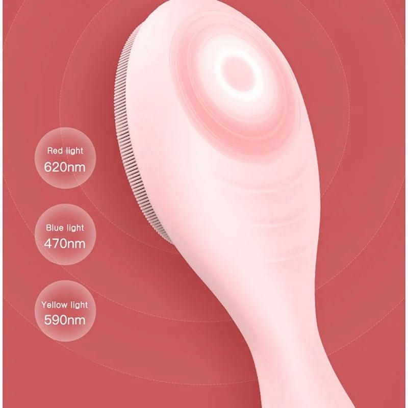 Glowpure – Electric facial cleanser with LED light & 42°C heat technology | silicone skincare device with sound vibration 4