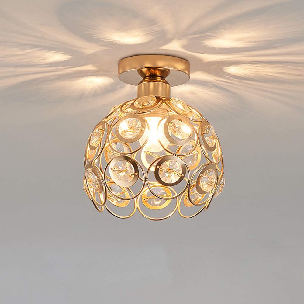 Elegant Crystal Glass Round LED Ceiling Light
