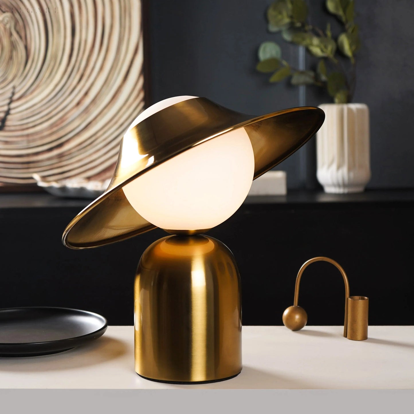 Modern Gold LED Table Lamp Scandinavian Style