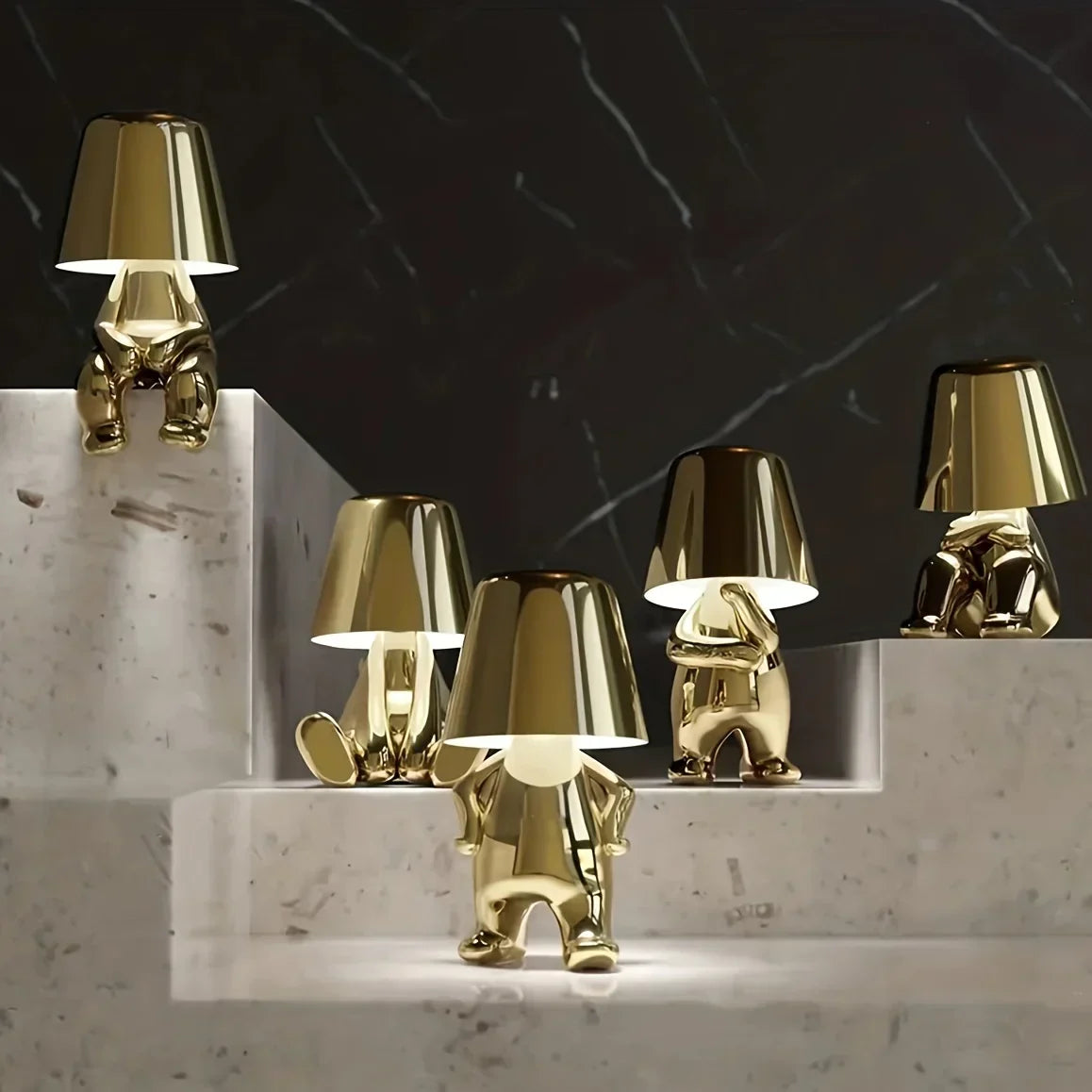 Elegant Gold Metal Desk Lamp