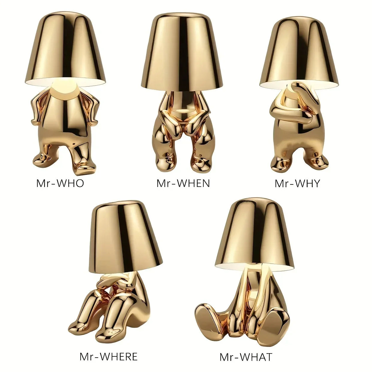 Elegant Gold Metal Desk Lamp