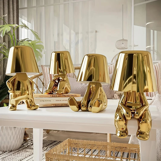 Elegant Gold Metal Desk Lamp - Fesara