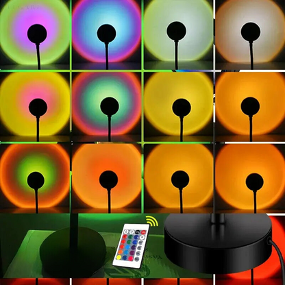 Colorful LED Projector with Sunset Effect and Remote