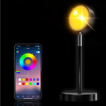 Colorful LED Projector with Sunset Effect and Remote