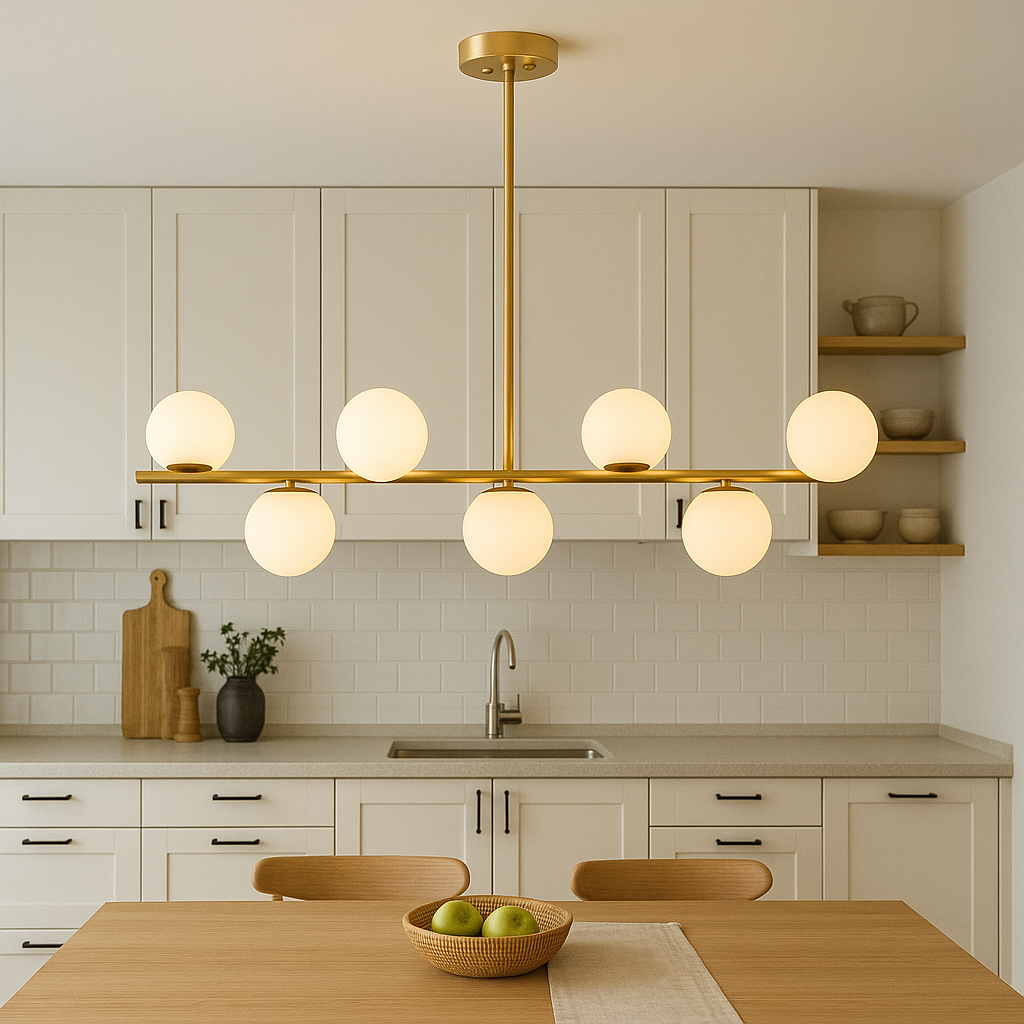 Golden Chandelier Kitchen Table 1