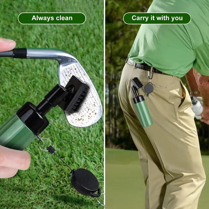 Compact Golf Club Cleaning Brush Tool