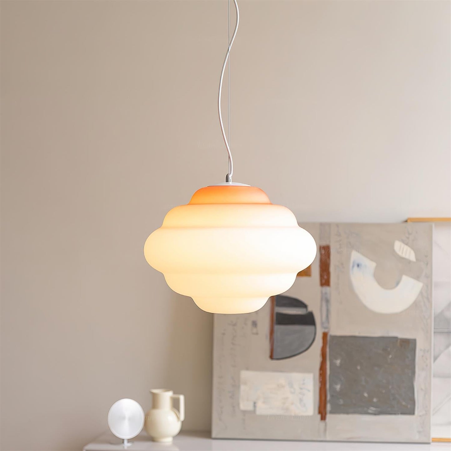 Stylish Pendant Lamp with Colorful Soft Glow