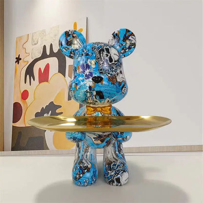 Colorful Bear Key Holder Figurine - Fesara