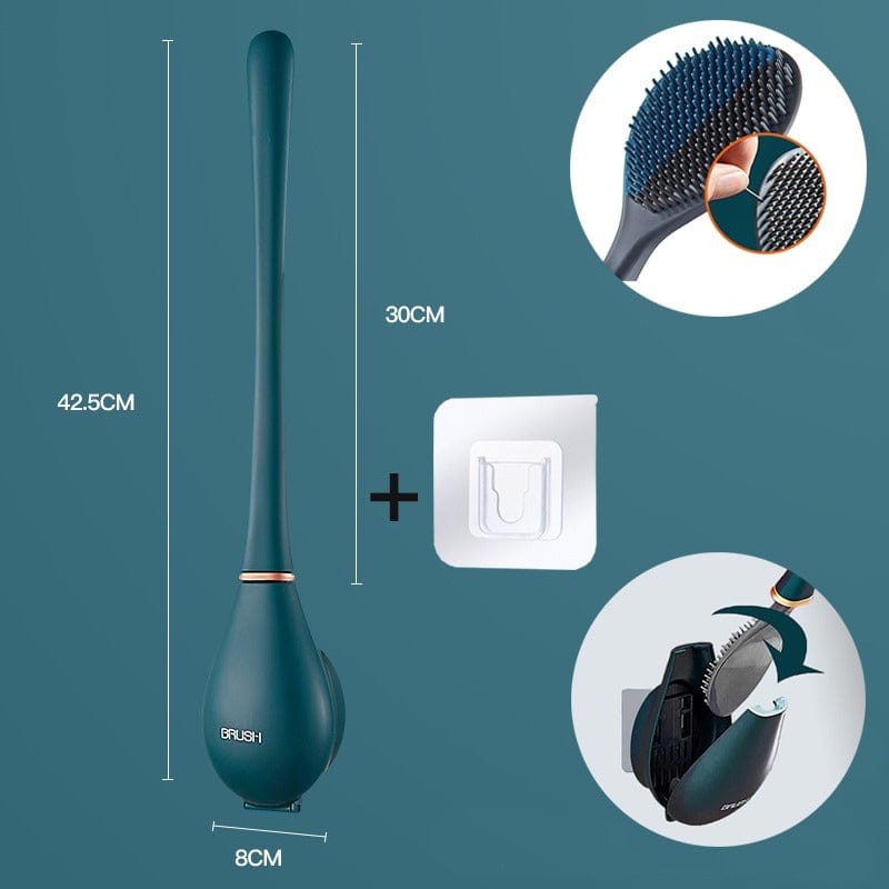 Sanitary Toilet Brush with Holder and Fast Dry Design