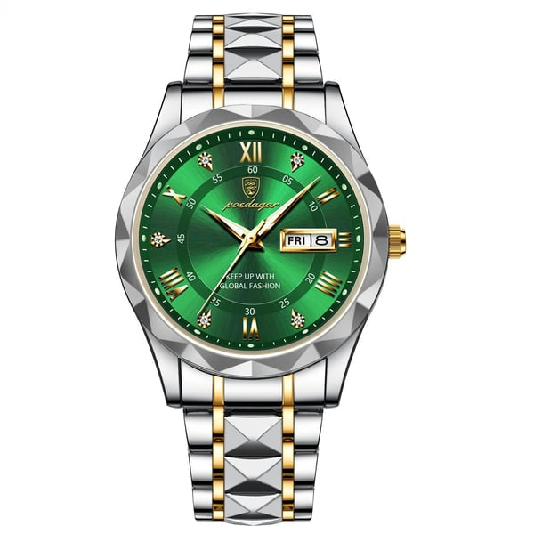 Premium Mens Water Resistant Watch with Glow Dial