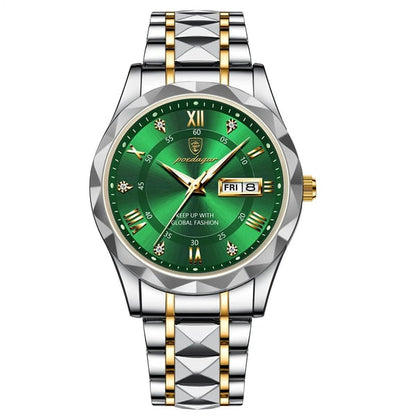 Premium Mens Water Resistant Watch with Glow Dial