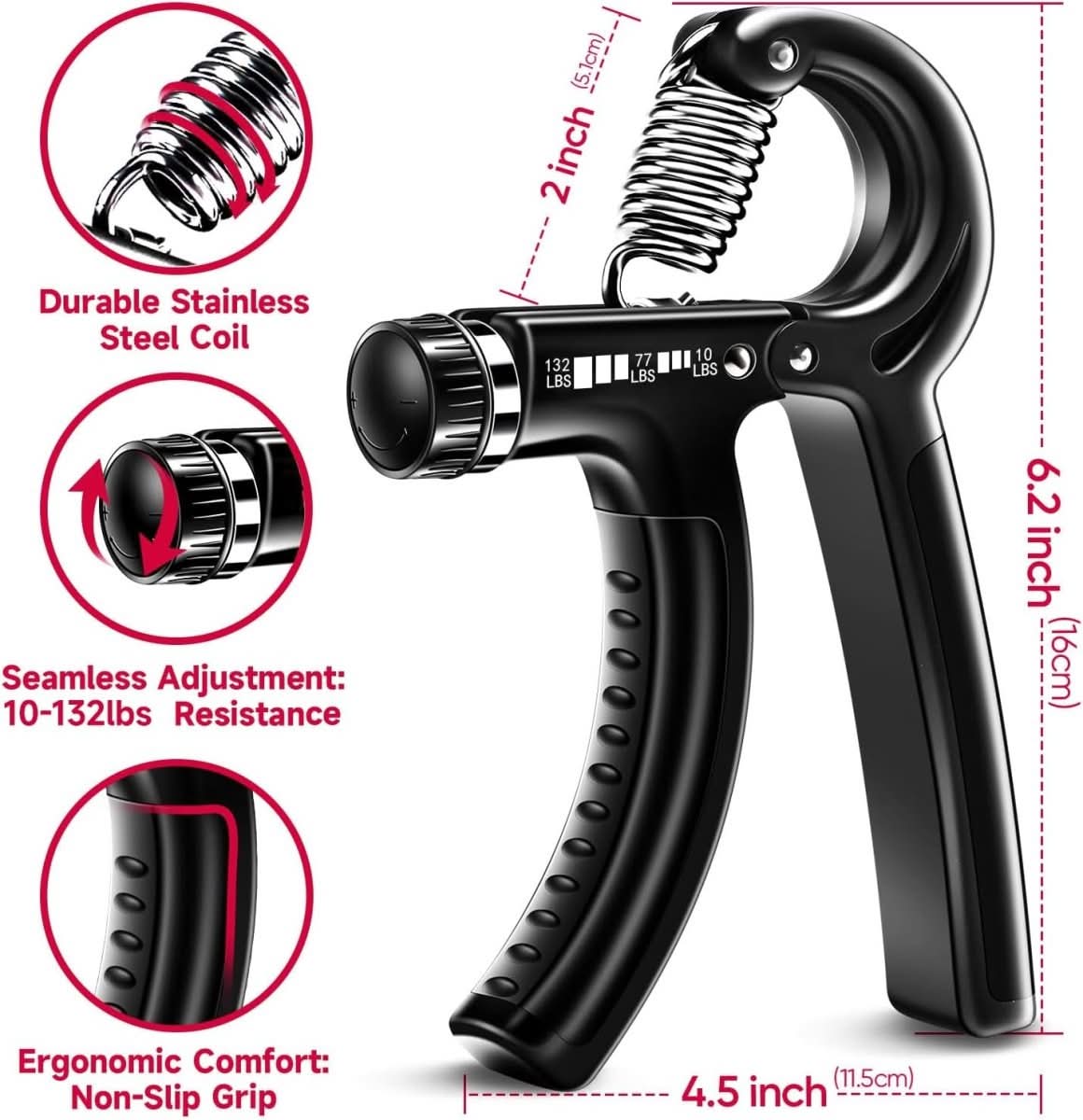 Gripmaster – adjustable hand strengthener for targeted grip strength training 4