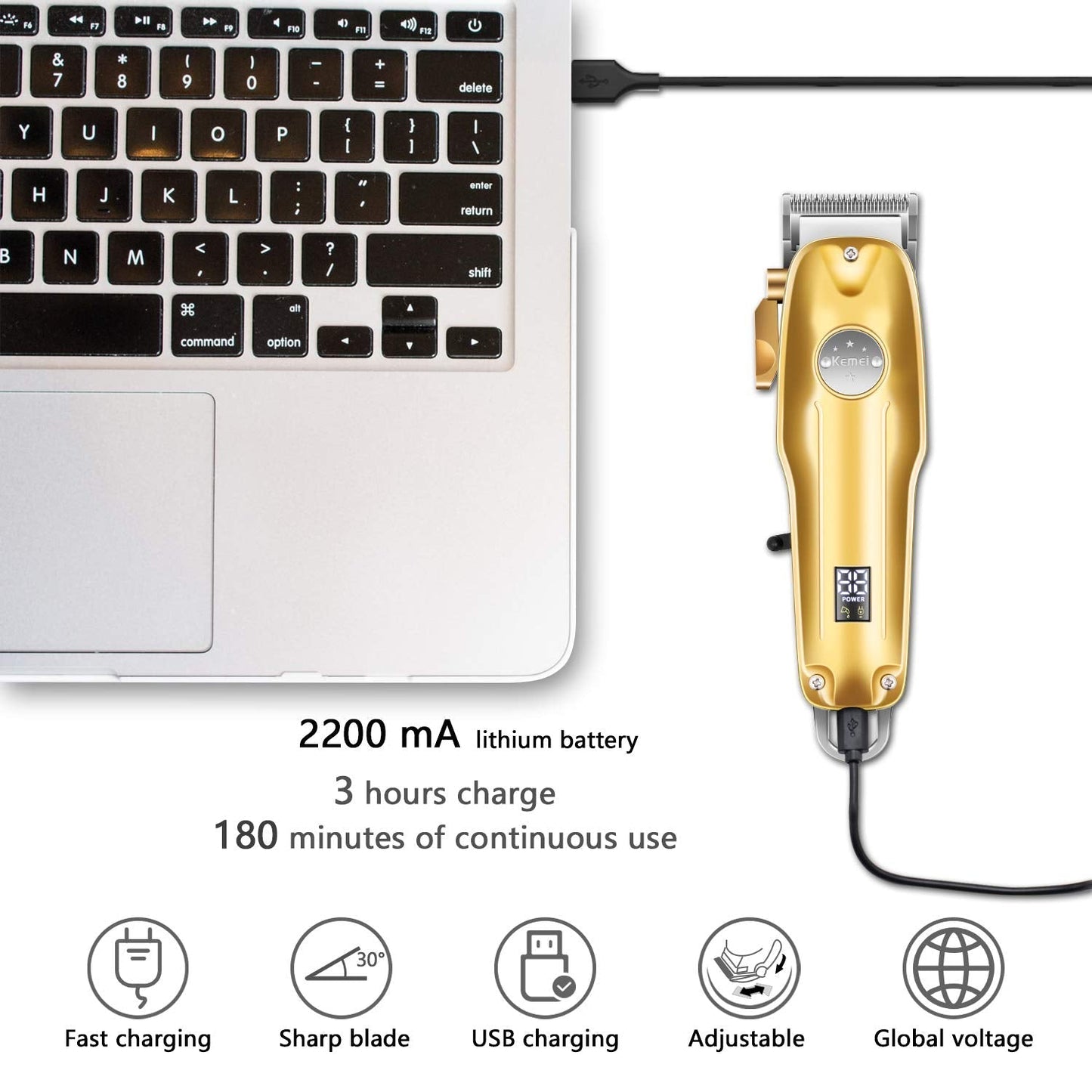 GroomMaster | Sleek Versatile 3-in-1 Hair Clipper and Beard Trimmer Set 5