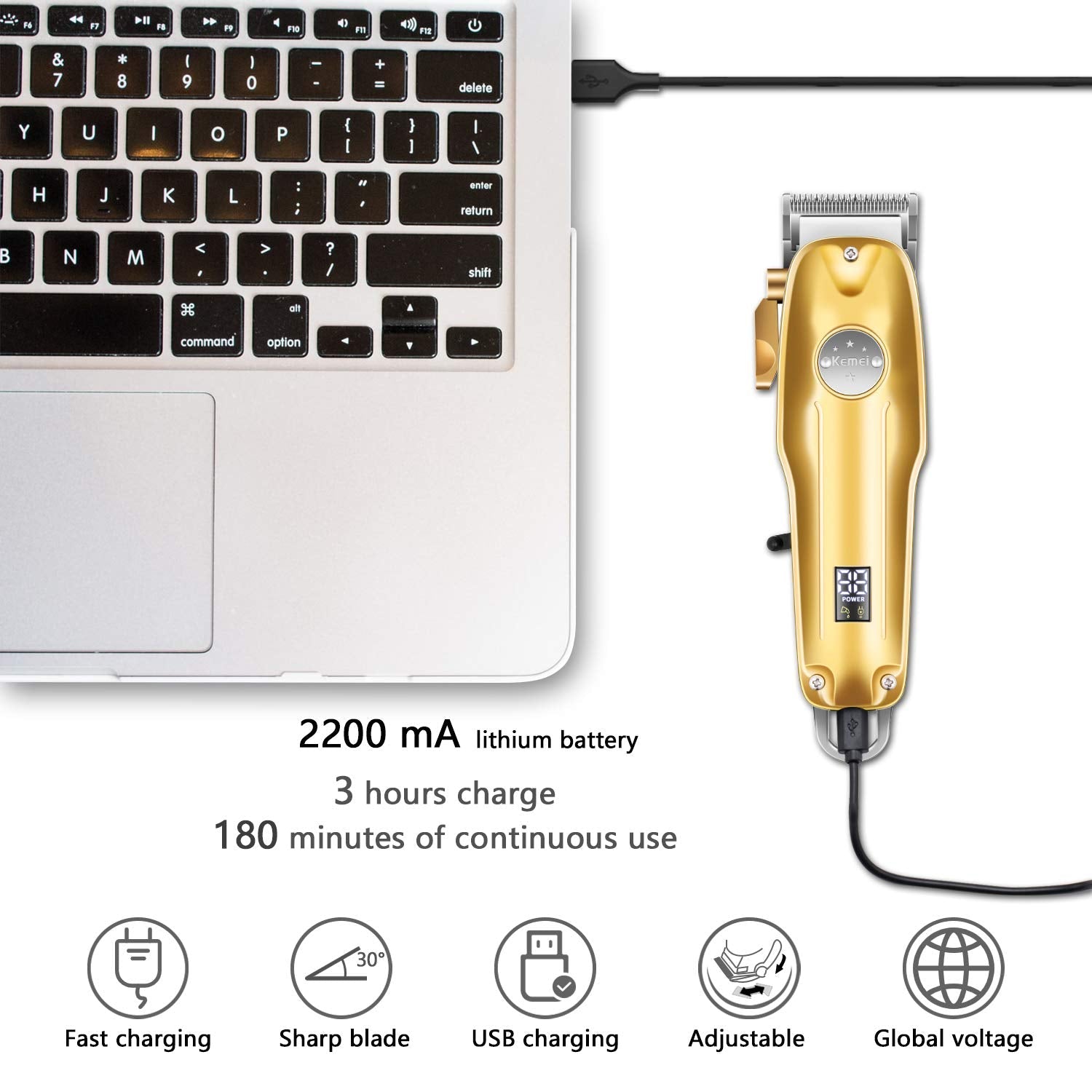 GroomMaster | Sleek Versatile 3-in-1 Hair Clipper and Beard Trimmer Set 5