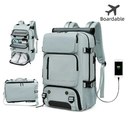 Extra Large Water Resistant Hiking Backpack with USB Charger - Fesara