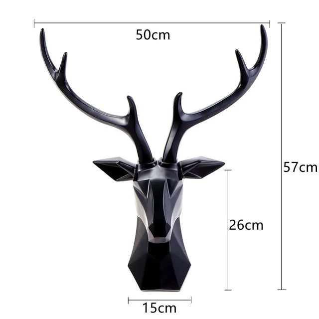 Luxury 3D Deer Head Wall Decoration - Fesara