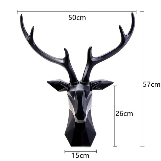 Luxury 3D Deer Head Wall Decoration - Fesara