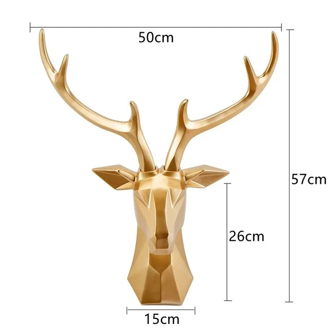 Luxury 3D Deer Head Wall Decoration