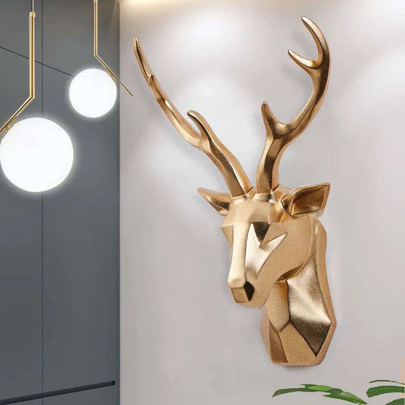 Luxury 3D Deer Head Wall Decoration