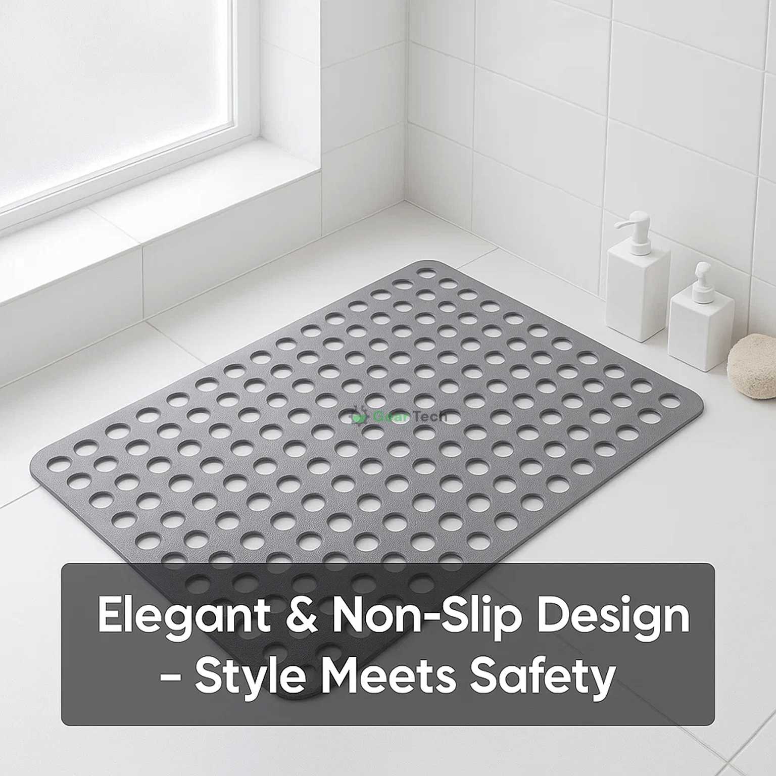 Non Slip Shower Mat | Mildew Resistant & Soft Bathroom Mat - Fesara