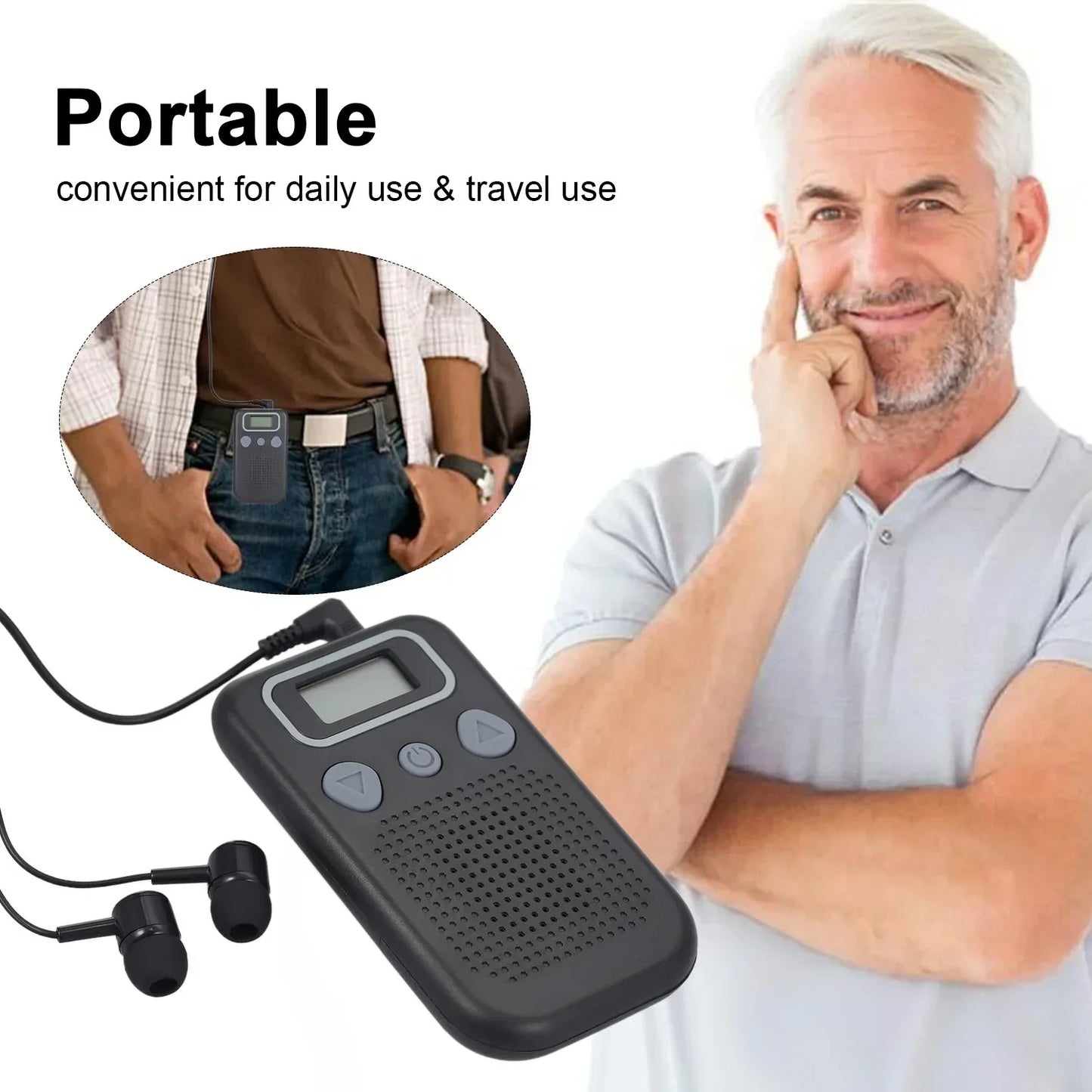Rechargeable Hearing Amplifier Device for Adults and Seniors