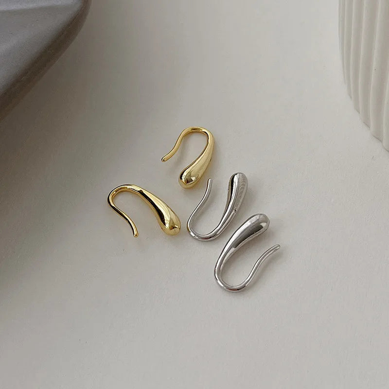 Delicate Sterling Silver Teardrop Hook Earrings