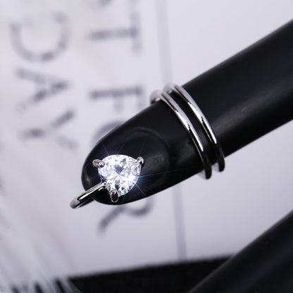 Edgy Metal Stacking Nail Rings