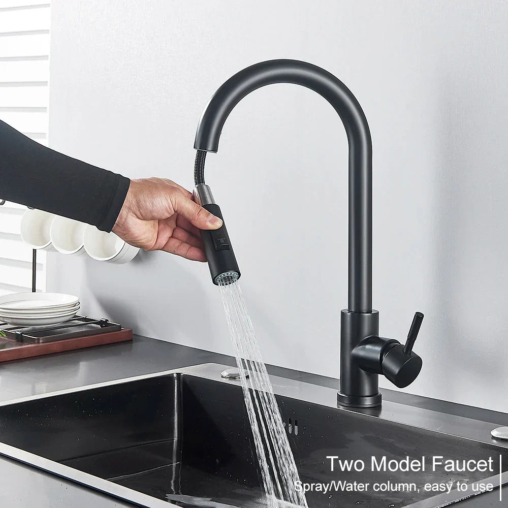Touchless Kitchen Faucet with Pull-out Spray Head
